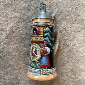 Rare Authentic German Beer Stein by Handarbeit